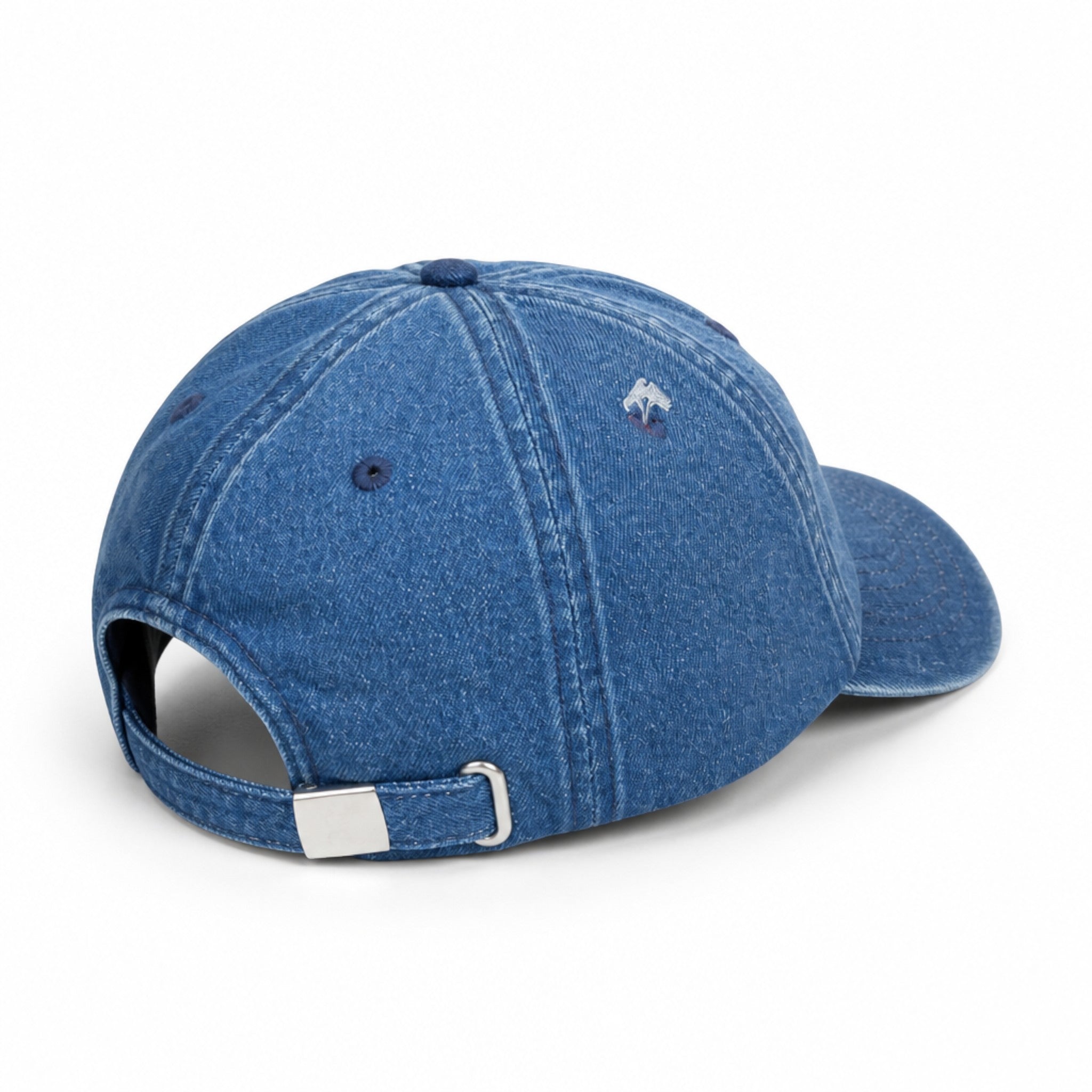 Primest Global Vintage Washed Denim Baseball Cap with Embroidered 'P' Logo – Unisex Adjustable Dad Hat
