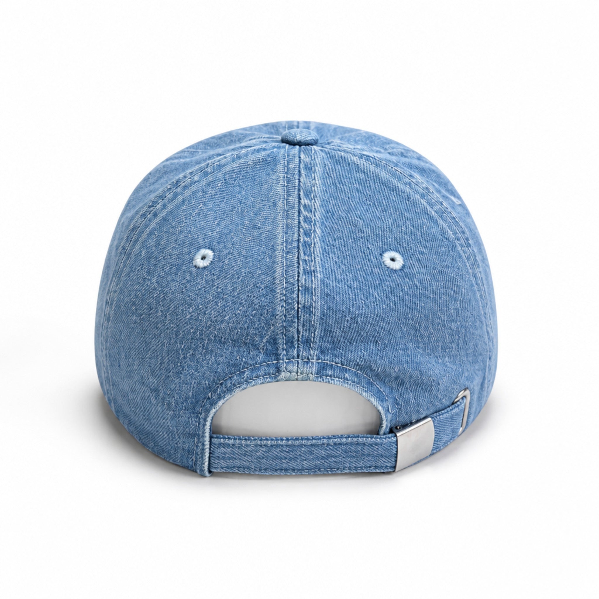 Primest Global Vintage Washed Denim Baseball Cap with Embroidered 'P' Logo – Unisex Adjustable Dad Hat