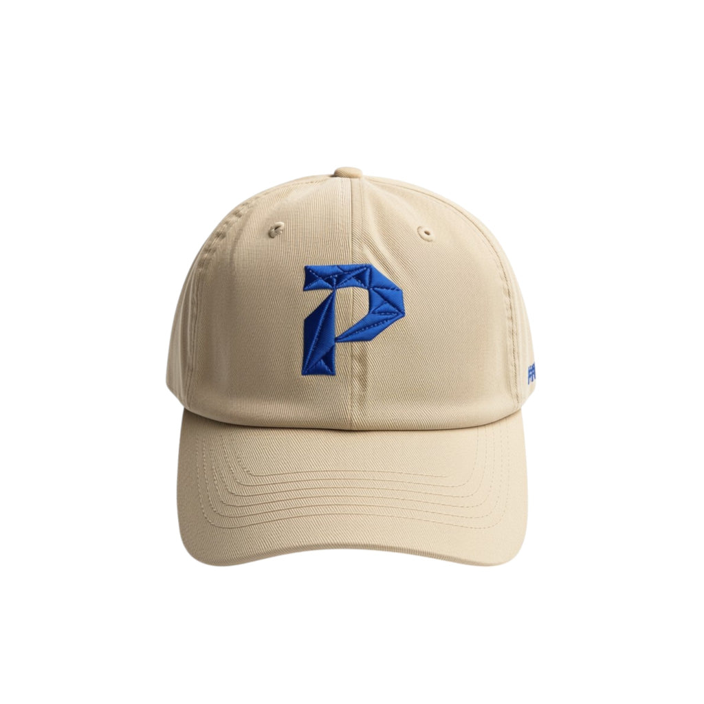 Primest Global Geometric 'P' Embroidered Washed Twill Cotton Baseball Cap