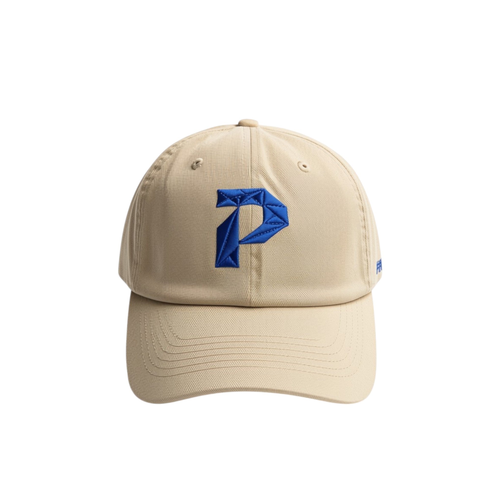 Primest Global Geometric 'P' Embroidered Washed Twill Cotton Baseball Cap