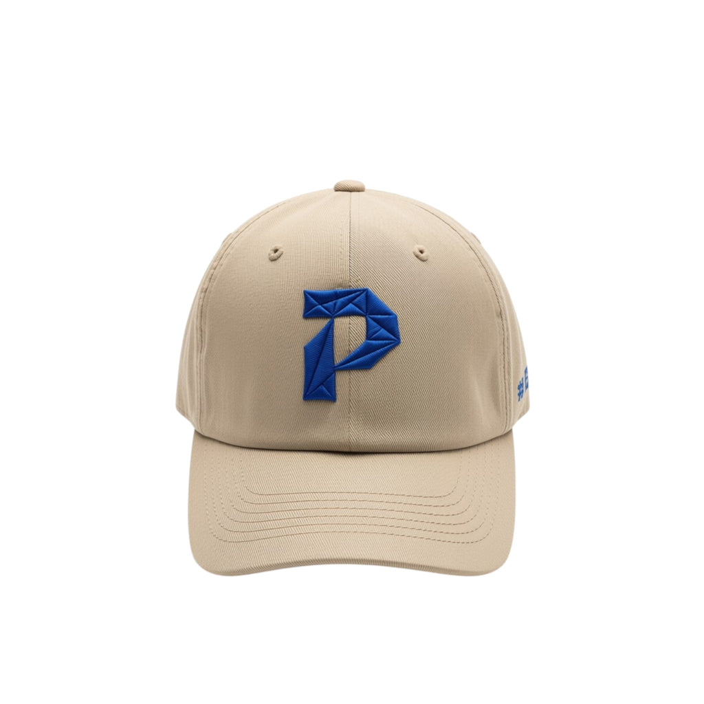 Primest Global Geometric 'P' Embroidered Washed Twill Cotton Baseball Cap