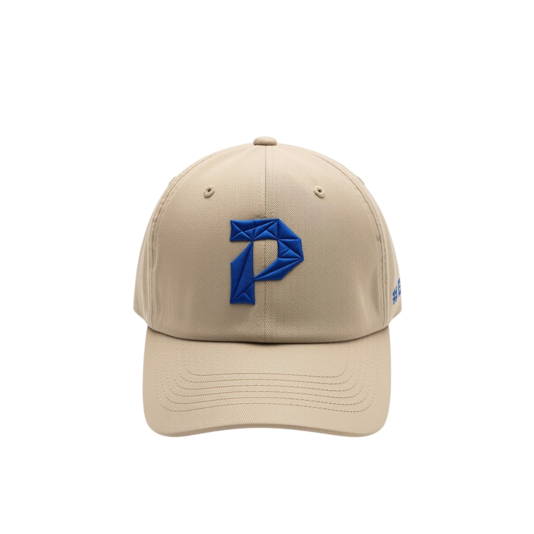 Primest Global Geometric 'P' Embroidered Washed Twill Cotton Baseball Cap