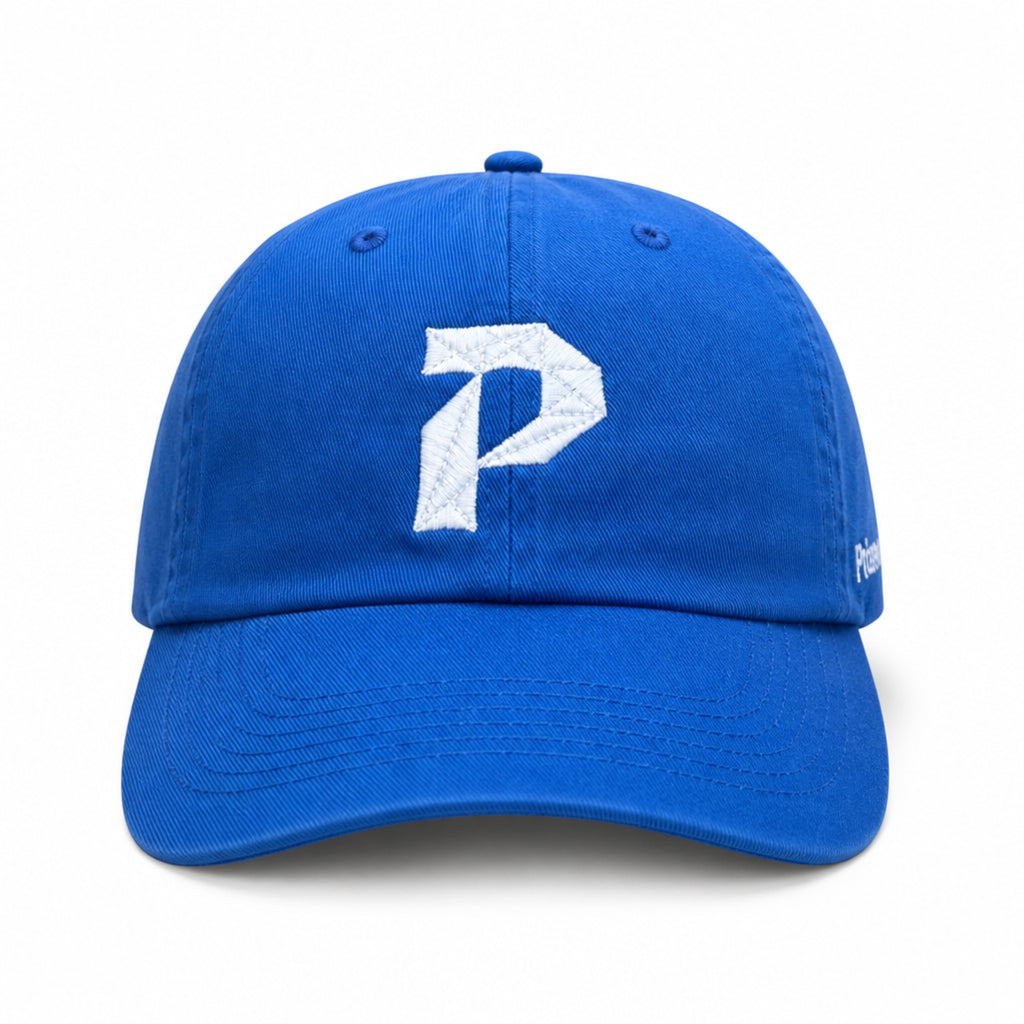 Primest Global Geometric 'P' Embroidered Washed Twill Cotton Baseball Cap
