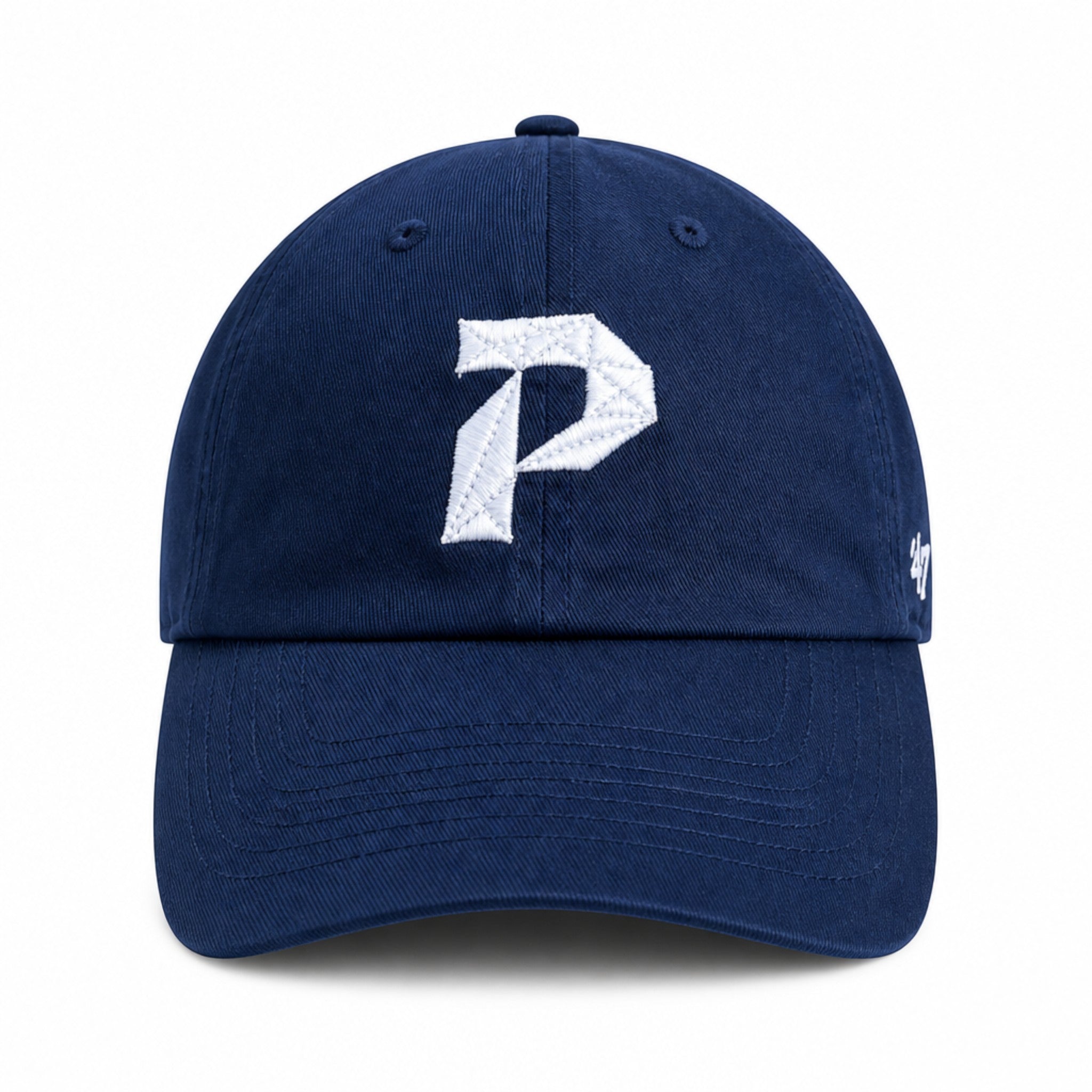Primest Global Geometric 'P' Embroidered Washed Twill Cotton Baseball Cap
