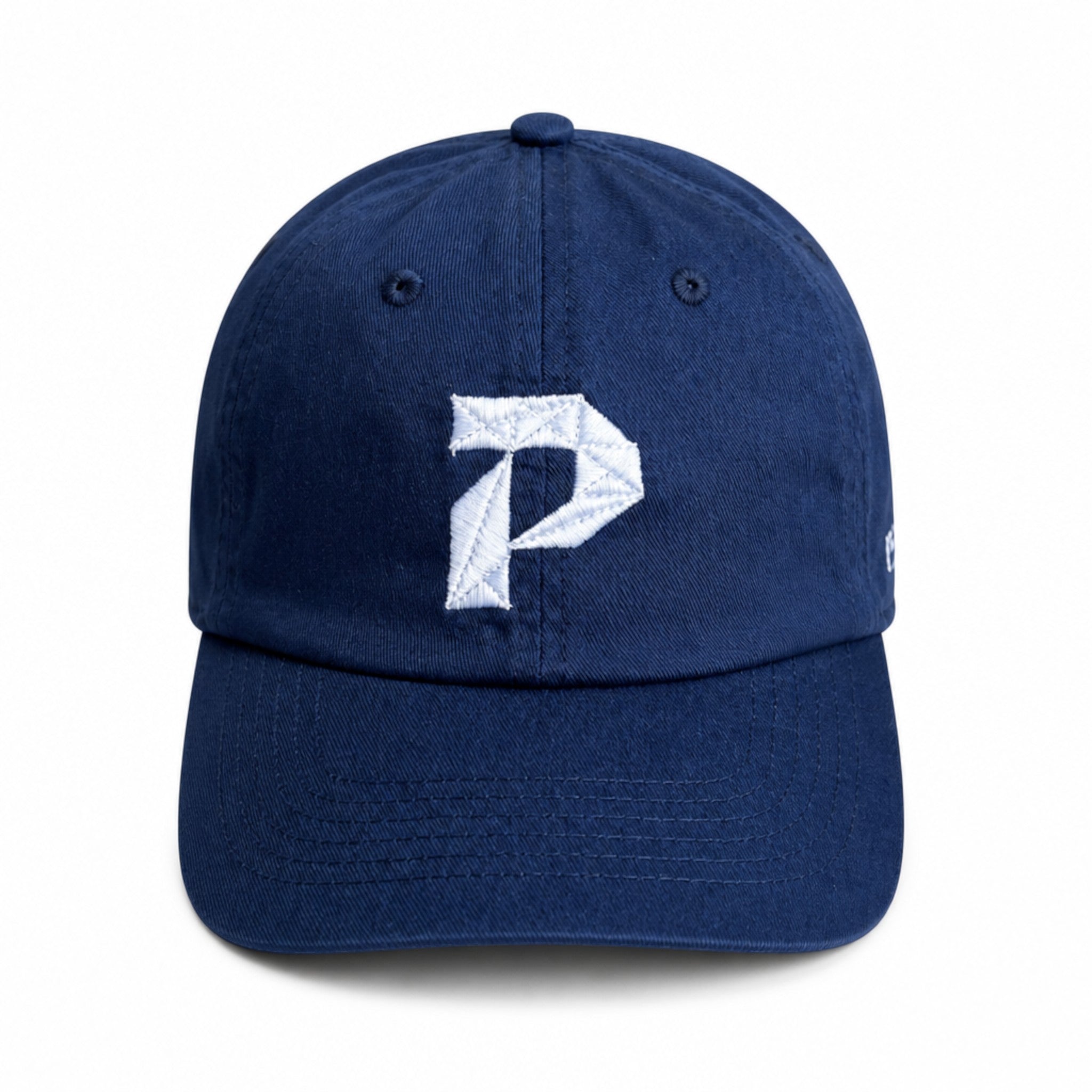 Primest Global Geometric 'P' Embroidered Washed Twill Cotton Baseball Cap