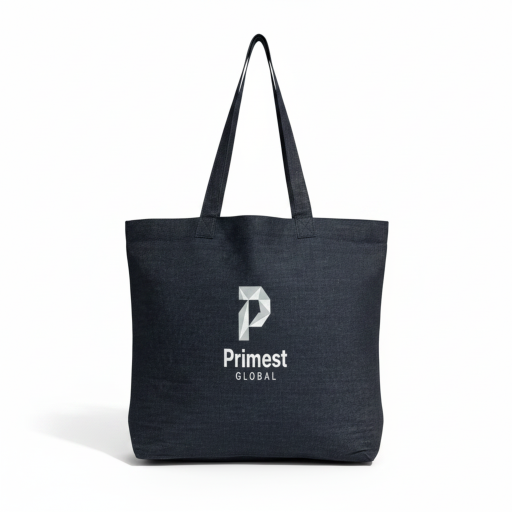 ⁠Primest Global Minimalist Cotton Tote Bag | Eco-Friendly Casual Canvas Shopper