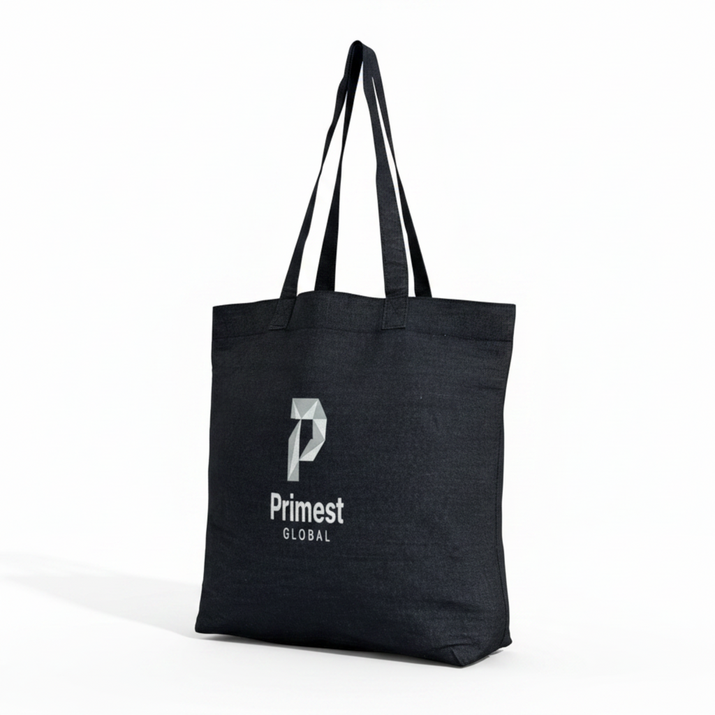 ⁠Primest Global Minimalist Cotton Tote Bag | Eco-Friendly Casual Canvas Shopper