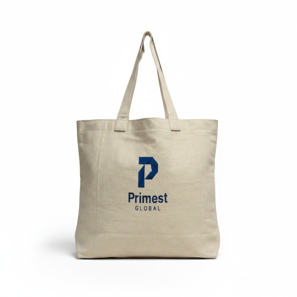 ⁠Primest Global Minimalist Cotton Tote Bag | Eco-Friendly Casual Canvas Shopper