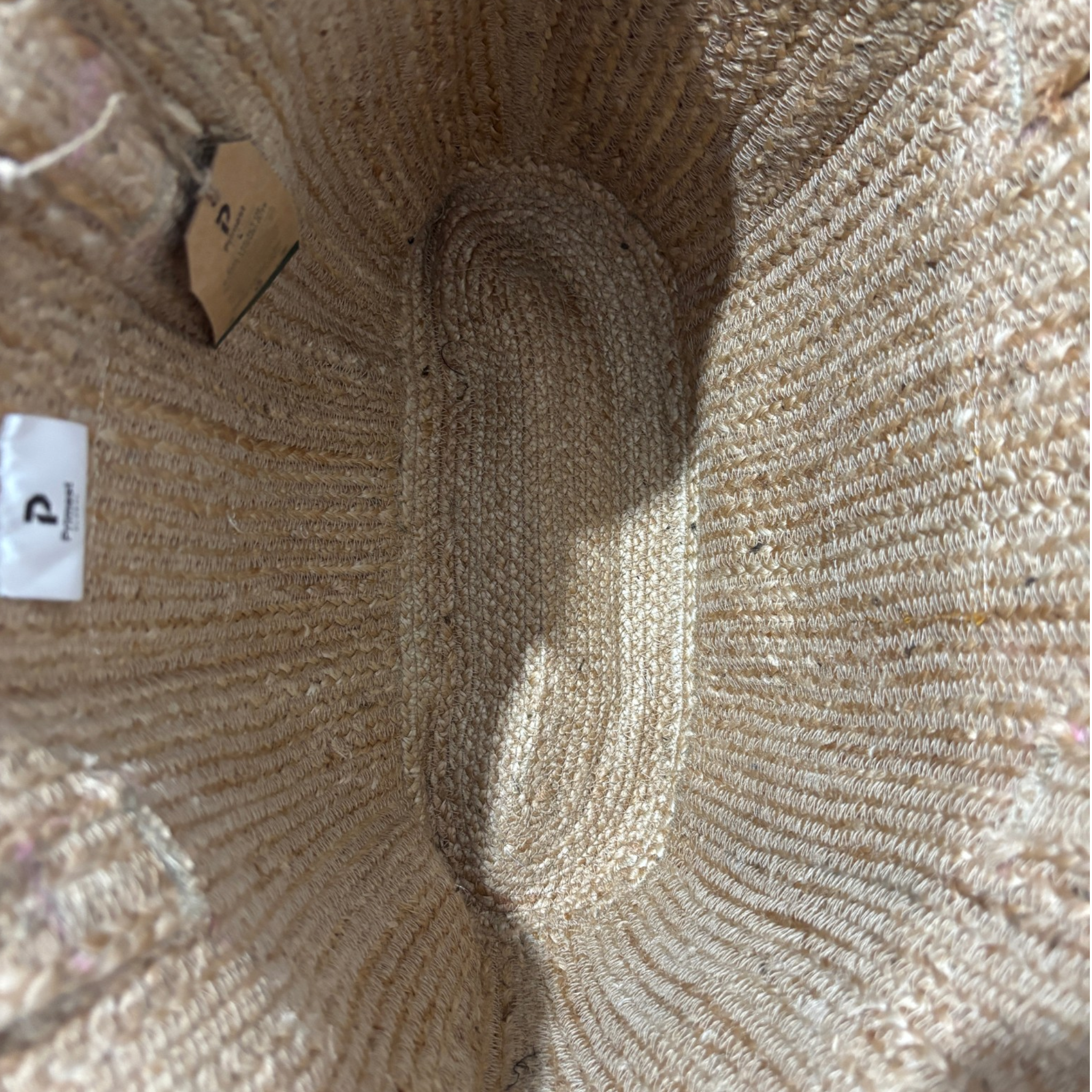 ⁠Primest Global 100% Organic Jute Tote Bag | Eco-Friendly Scalloped Shopper⁠