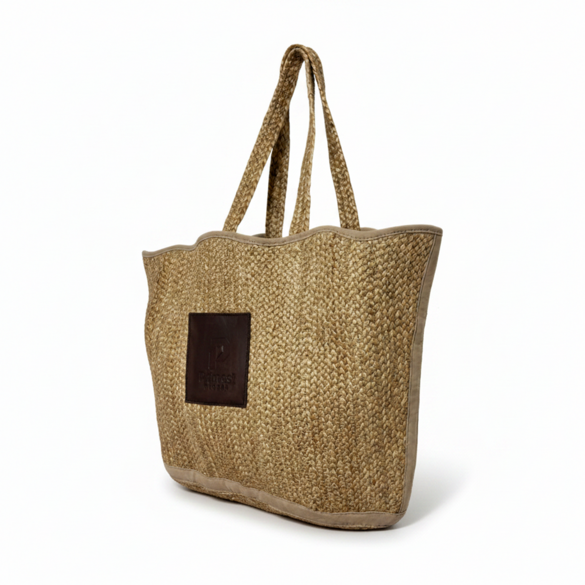 ⁠Primest Global 100% Organic Jute Tote Bag | Eco-Friendly Scalloped Shopper⁠