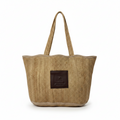 ⁠Primest Global 100% Organic Jute Tote Bag | Eco-Friendly Scalloped Shopper⁠