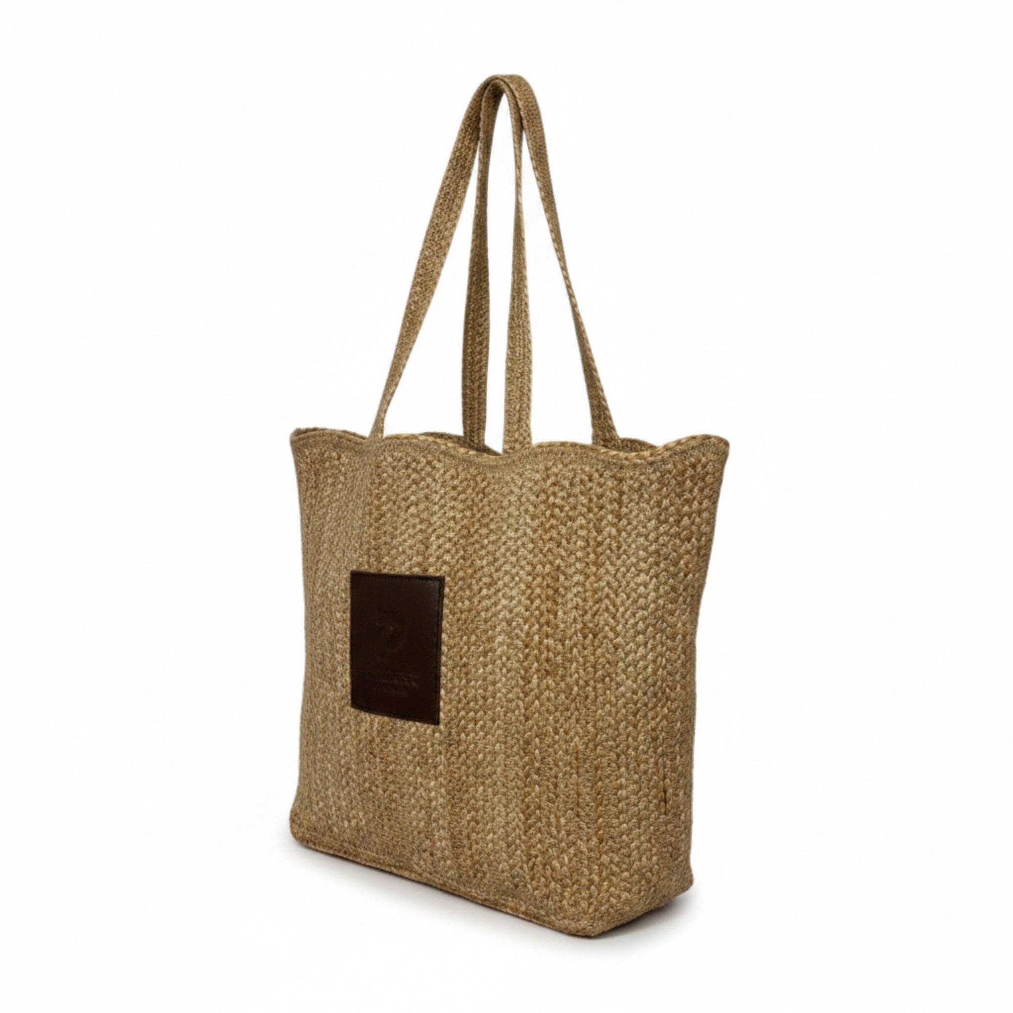 ⁠Primest Global 100% Organic Jute Tote Bag | Eco-Friendly Scalloped Shopper⁠
