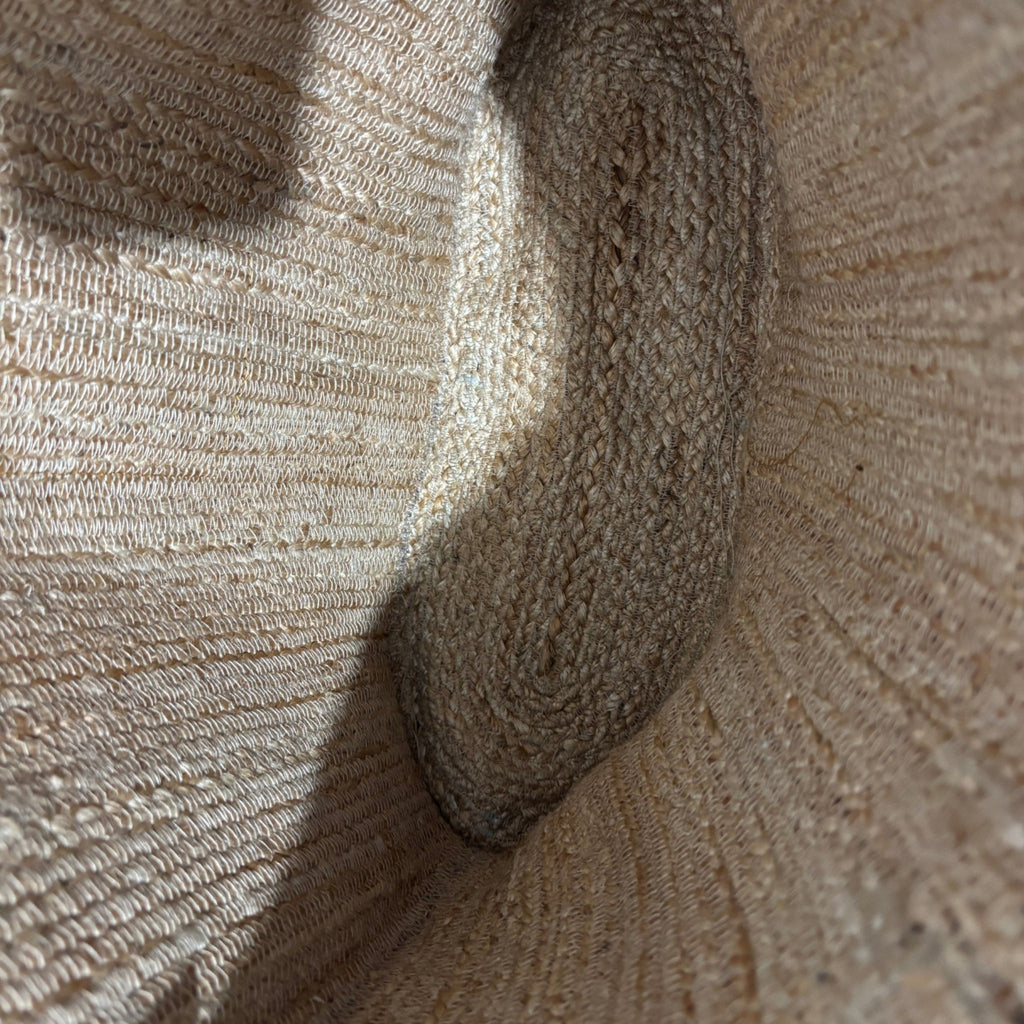 ⁠Primest Global 100% Organic Jute Tote Bag | Eco-Friendly Scalloped Shopper⁠