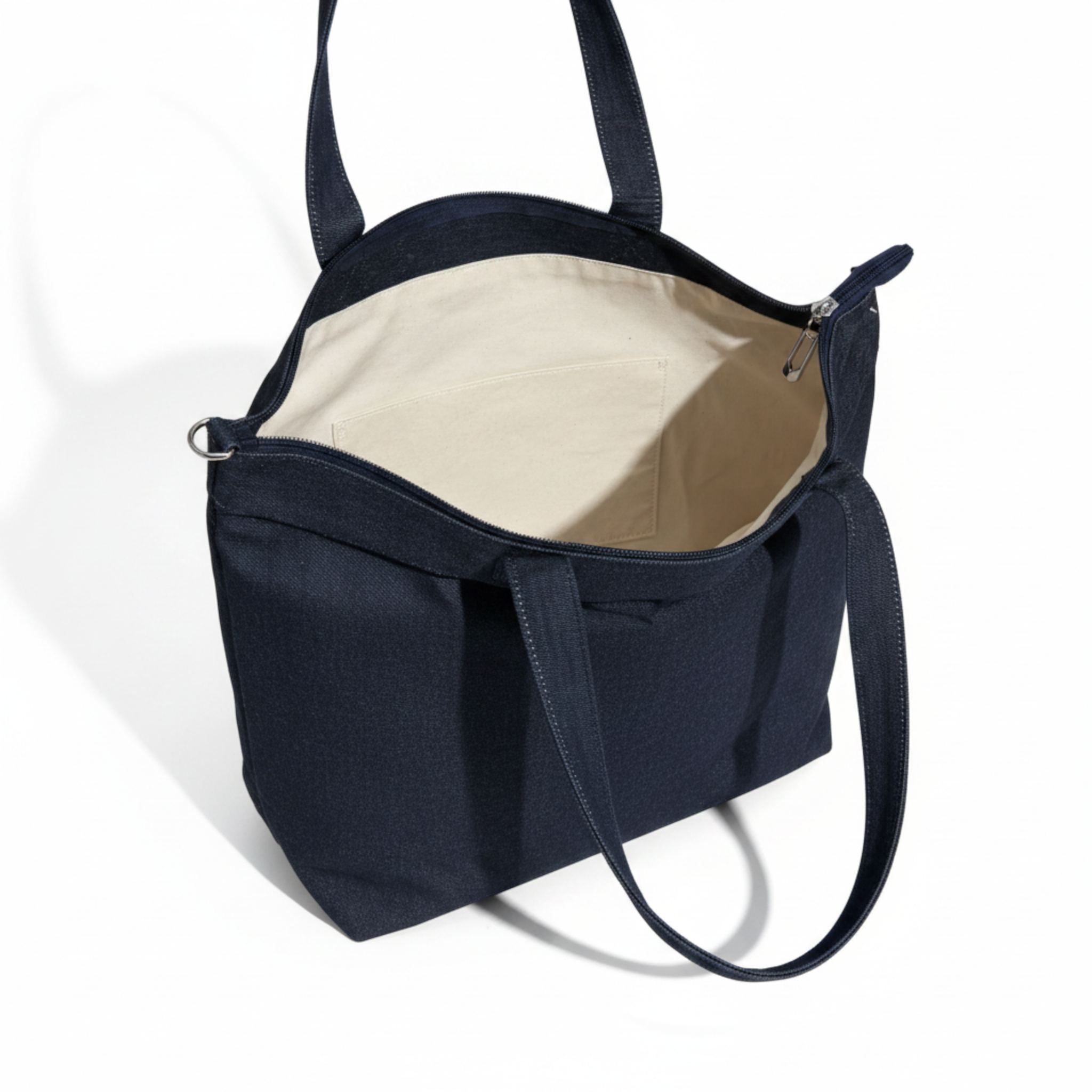 ⁠Primest Global Canvas Tote Bag with Zipper & Inner Pocket | Eco-Friendly Shopper⁠