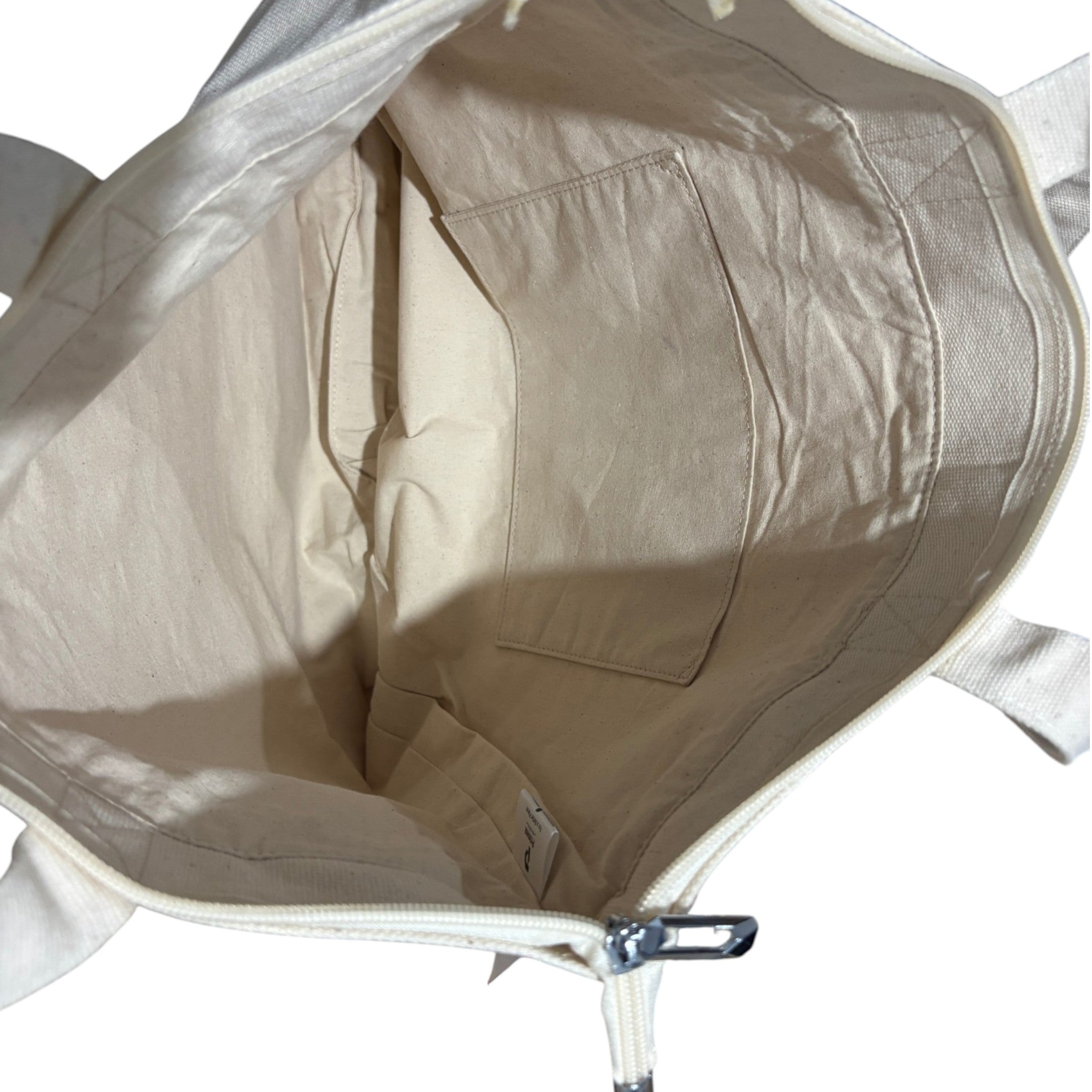 ⁠Primest Global Canvas Tote Bag with Zipper & Inner Pocket | Eco-Friendly Shopper⁠